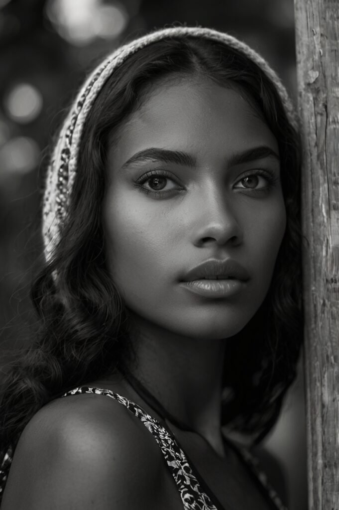Luz para Fotografia 41 Cinematic Kino A black and white portrait of a Brazilian indiv 0
