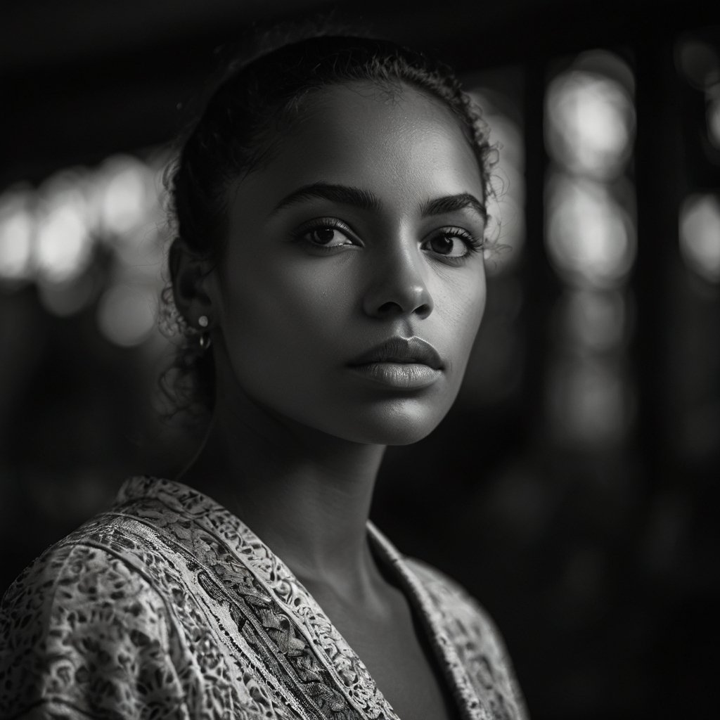 Eu li o livro"Light, Science and Magic": An Introduction to Photographic Lighting ,segue um pequeno resumo. 11 Cinematic Kino A black and white portrait of a Brazilian indiv 1 3